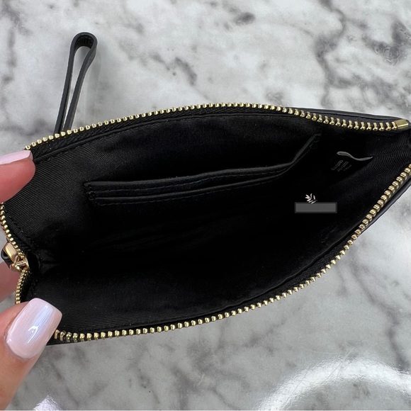 Coach Tiger Print Leather Corner Zip Wristlet Wallet - Picture 3 of 4